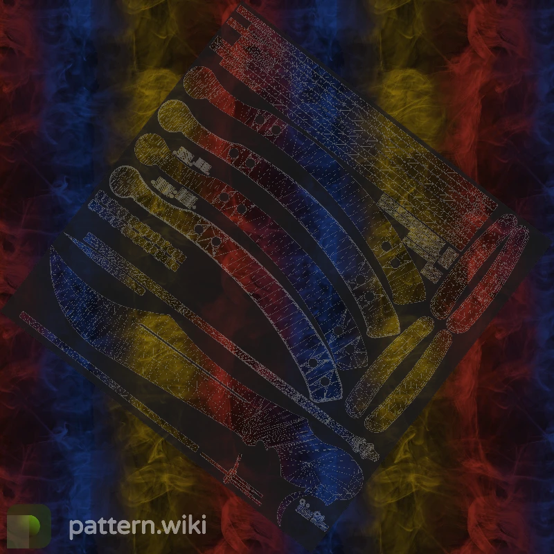 Butterfly Knife Marble Fade seed 447 pattern template