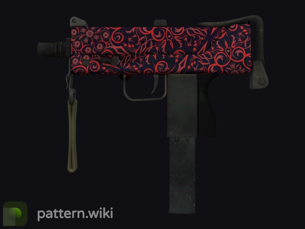 MAC-10 Red Filigree seed 257