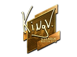 Sticker kNgV- (Gold) | Boston 2018 preview