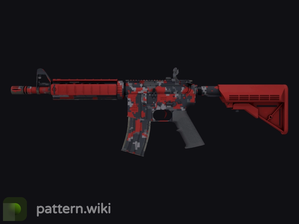 M4A4 Red DDPAT seed 972