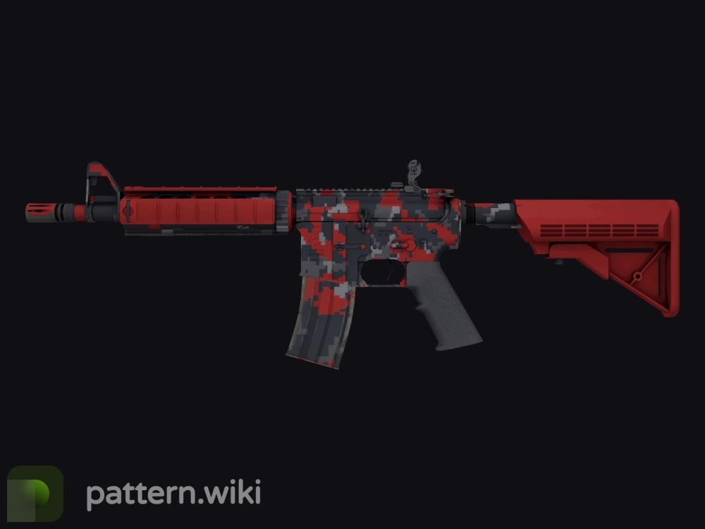 M4A4 Red DDPAT seed 749