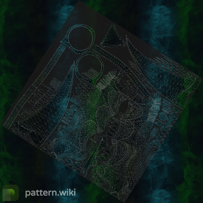 Karambit Gamma Doppler seed 365 pattern template