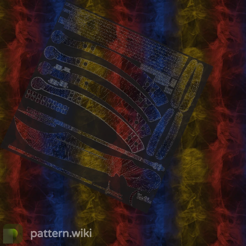 Butterfly Knife Marble Fade seed 723 pattern template