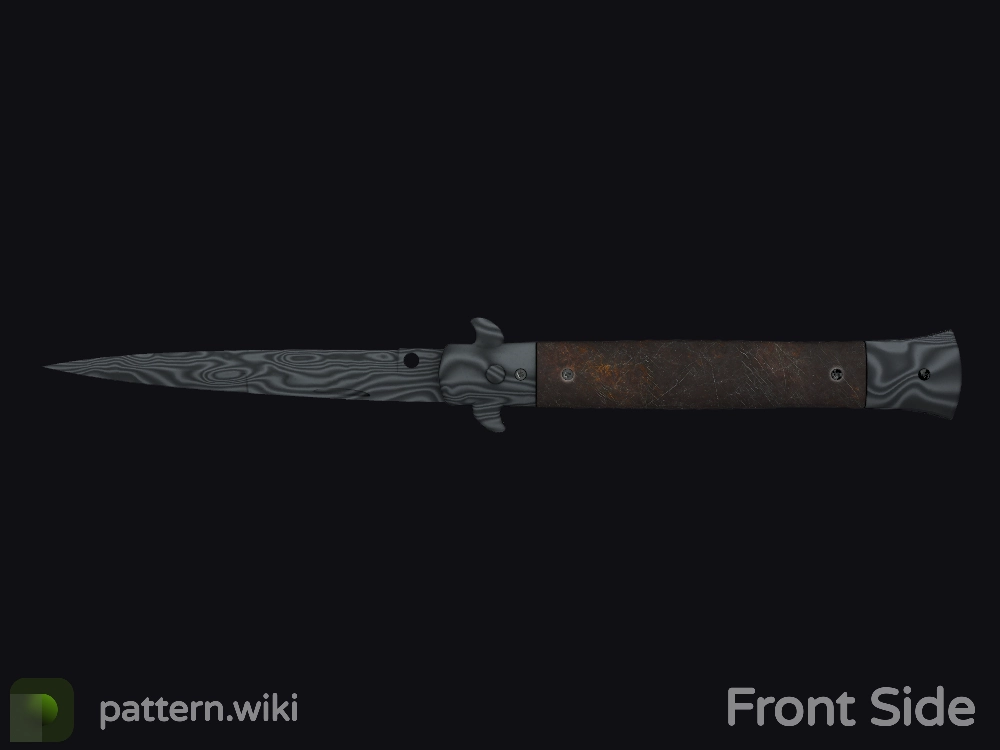 Stiletto Knife Damascus Steel seed 393