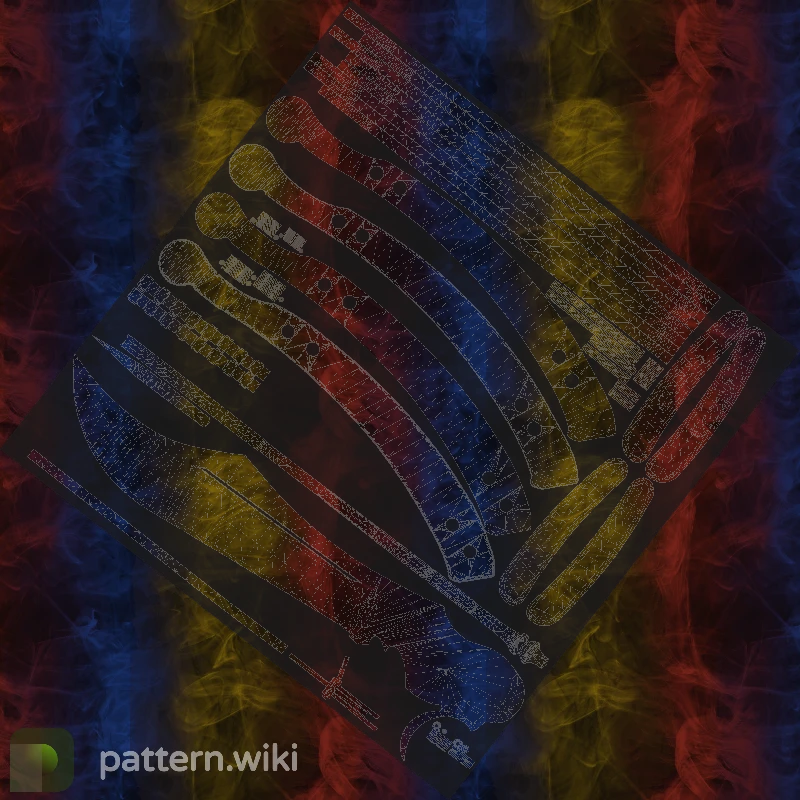 Butterfly Knife Marble Fade seed 435 pattern template