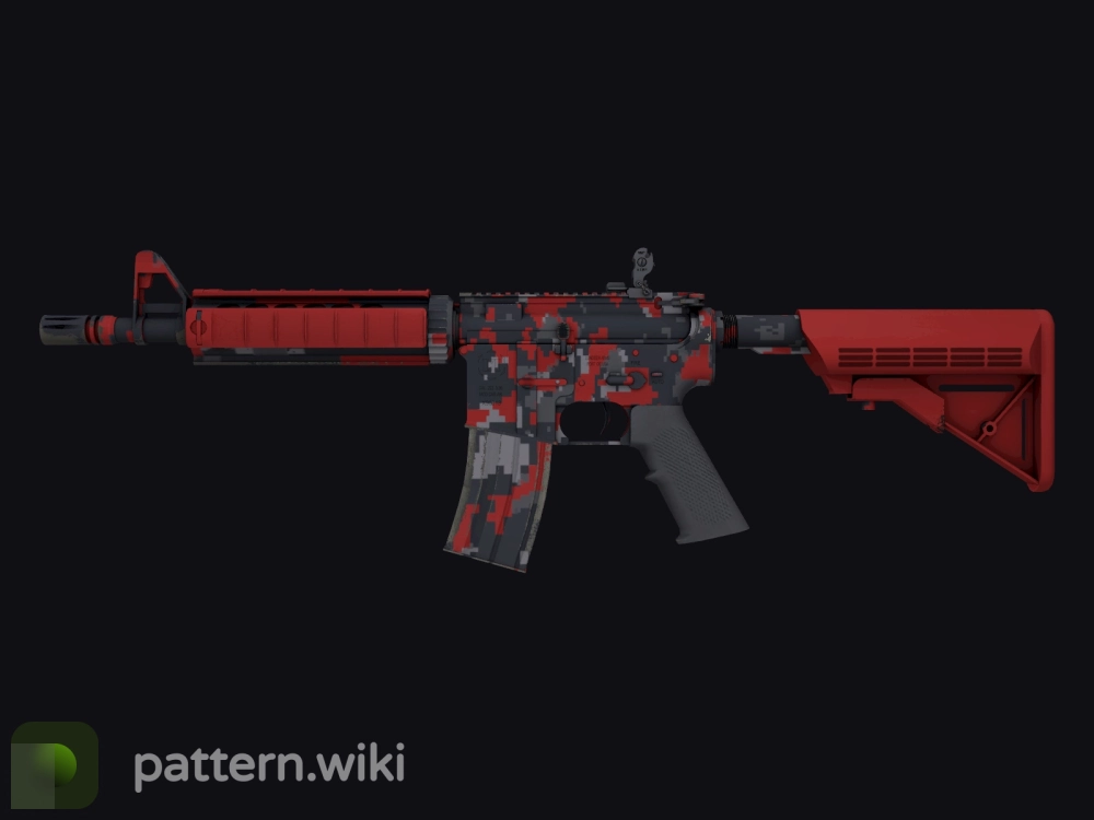 M4A4 Red DDPAT seed 345