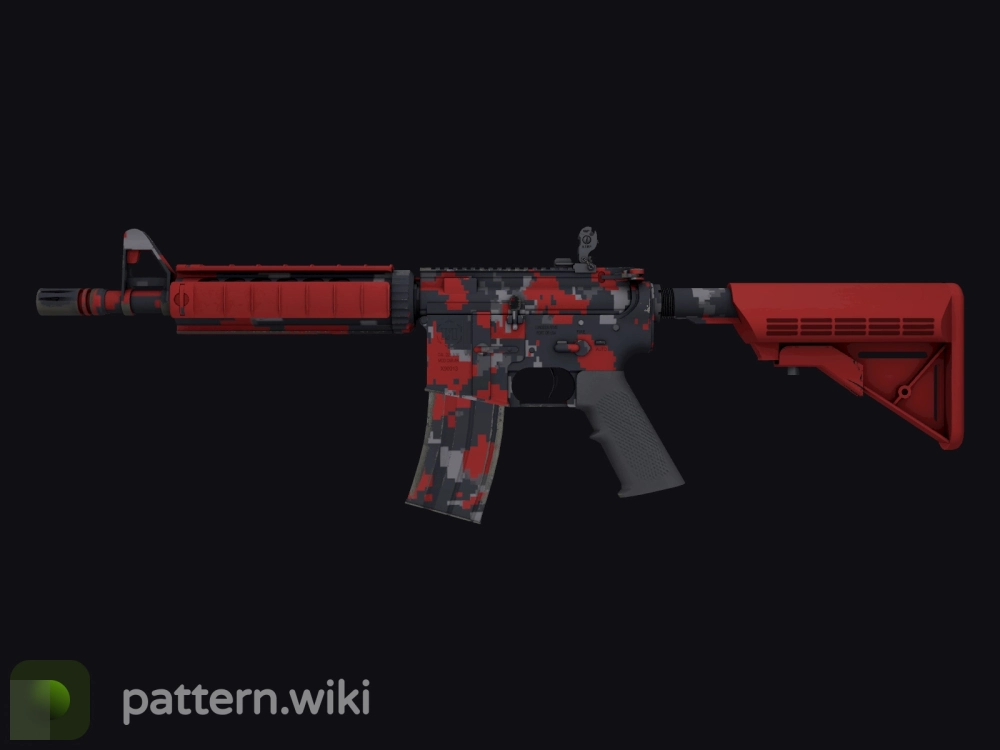 M4A4 Red DDPAT seed 858