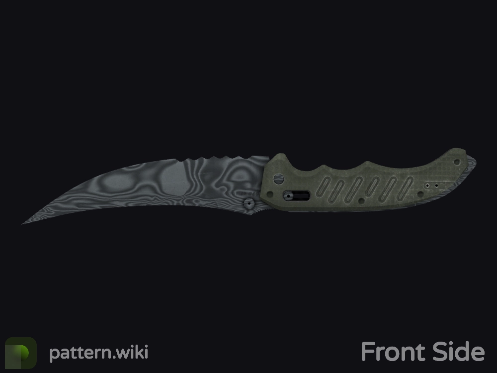 Flip Knife Damascus Steel seed 992