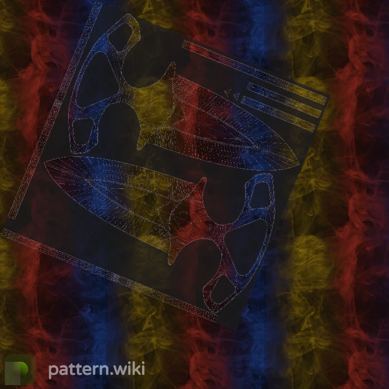 Shadow Daggers Marble Fade seed 121 pattern template