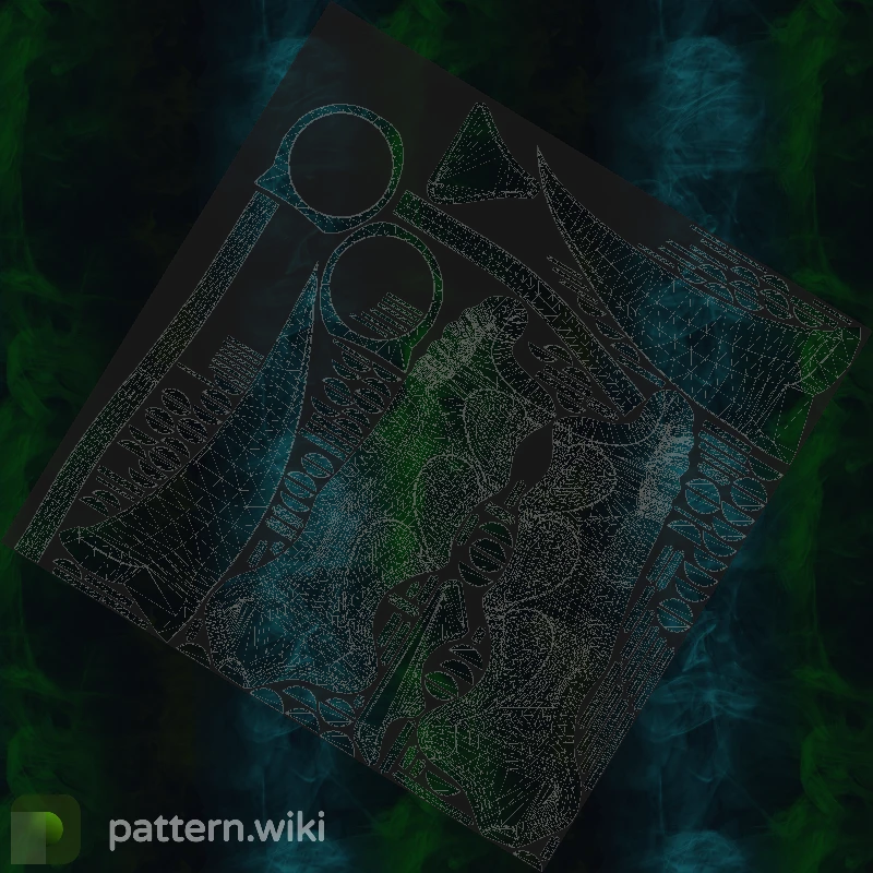 Karambit Gamma Doppler seed 322 pattern template