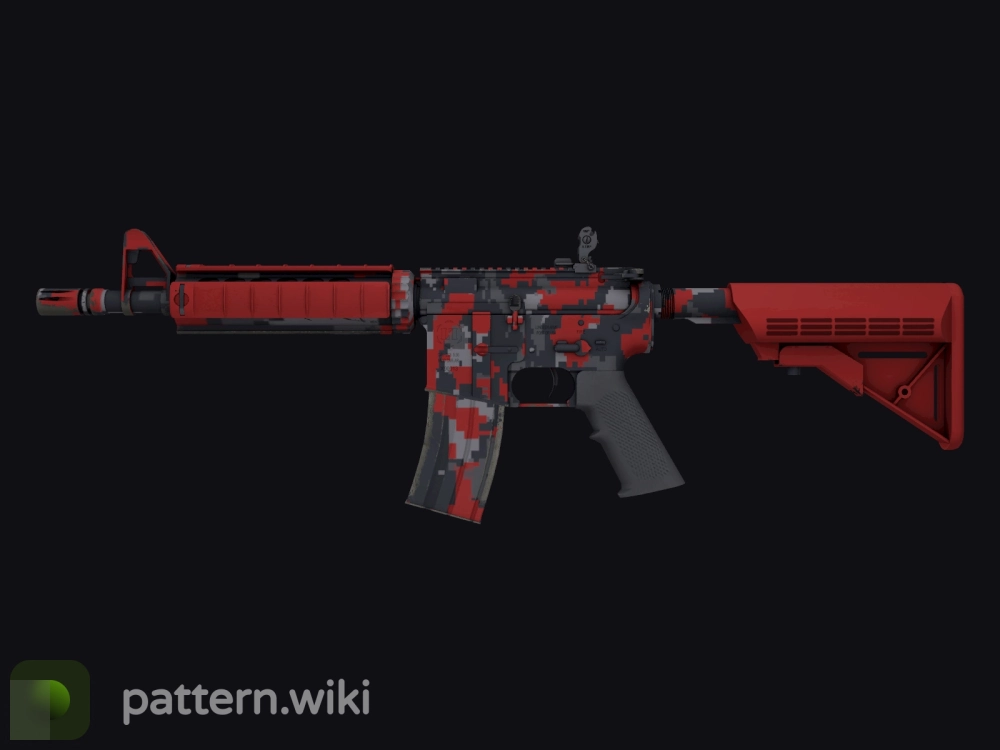 M4A4 Red DDPAT seed 693