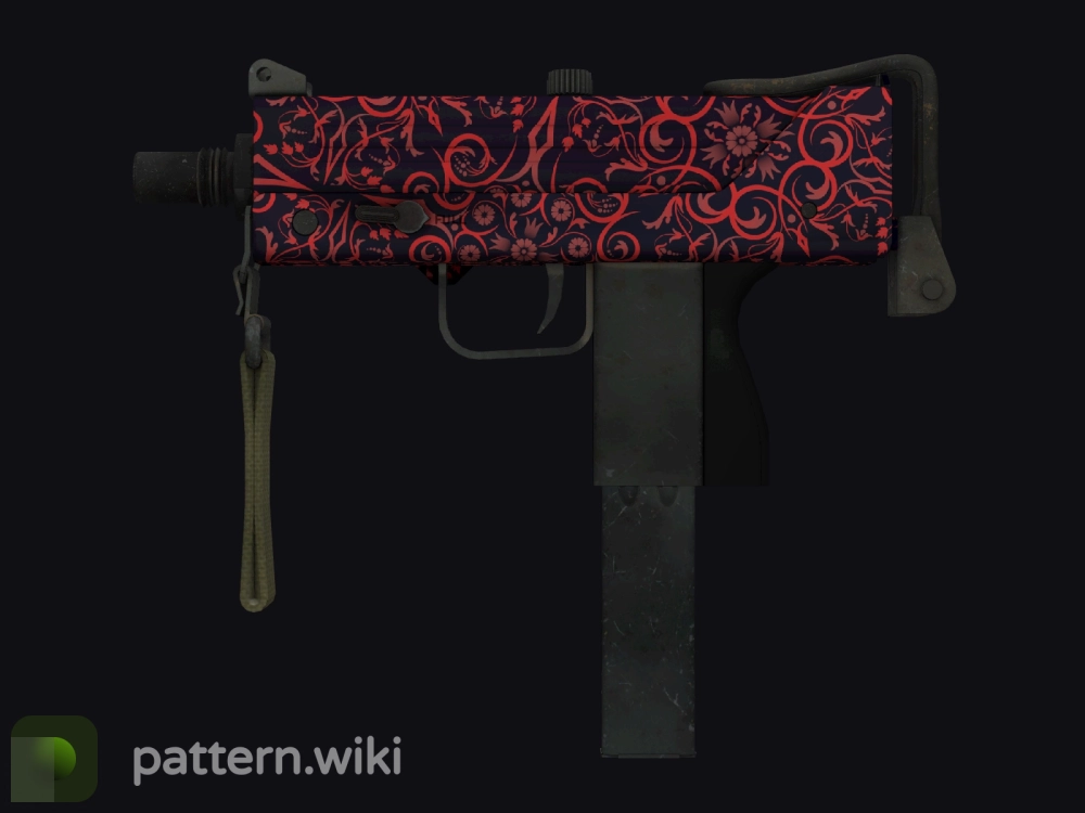 MAC-10 Red Filigree seed 356