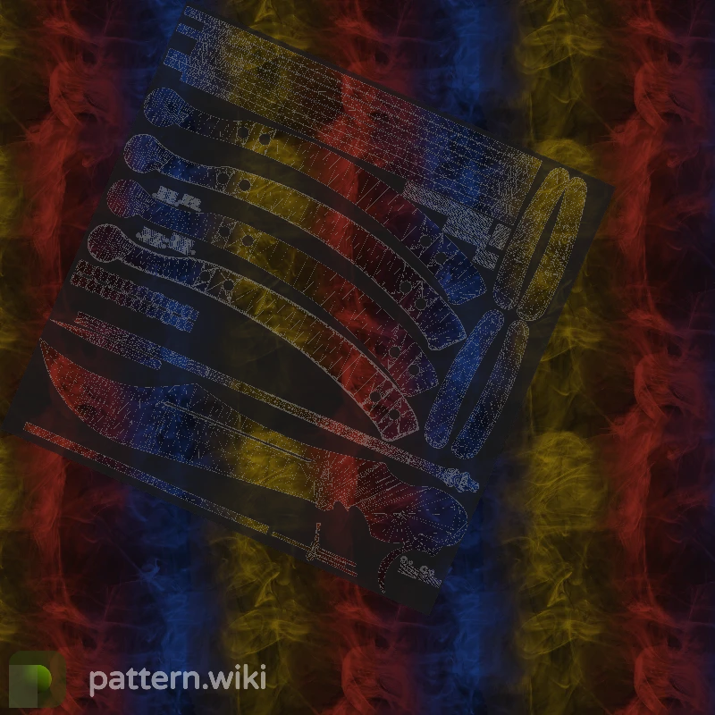 Butterfly Knife Marble Fade seed 196 pattern template