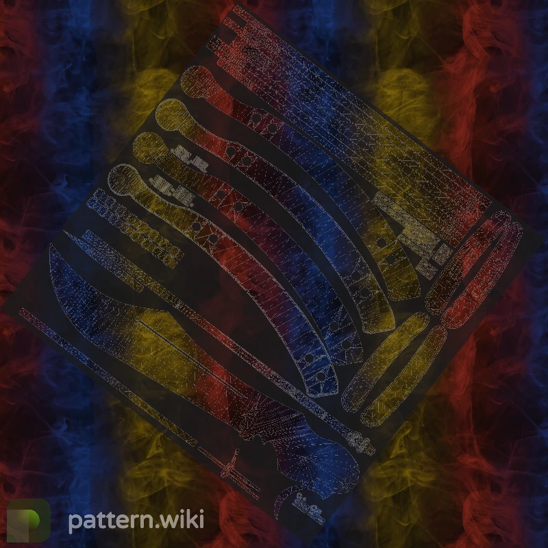 Butterfly Knife Marble Fade seed 130 pattern template