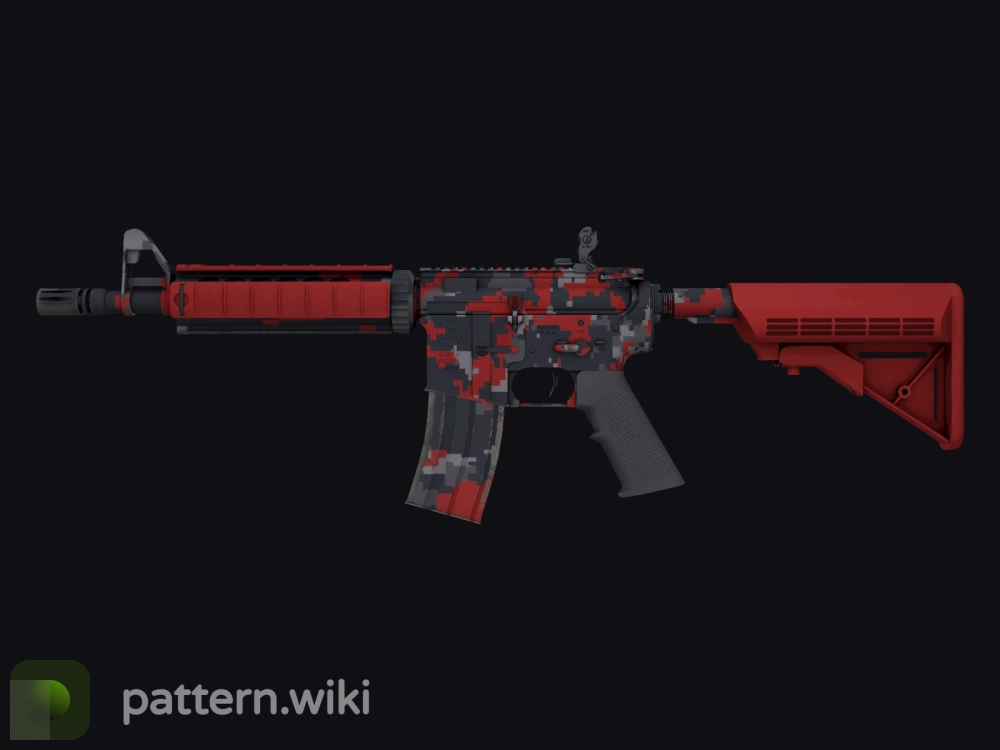 M4A4 Red DDPAT seed 872