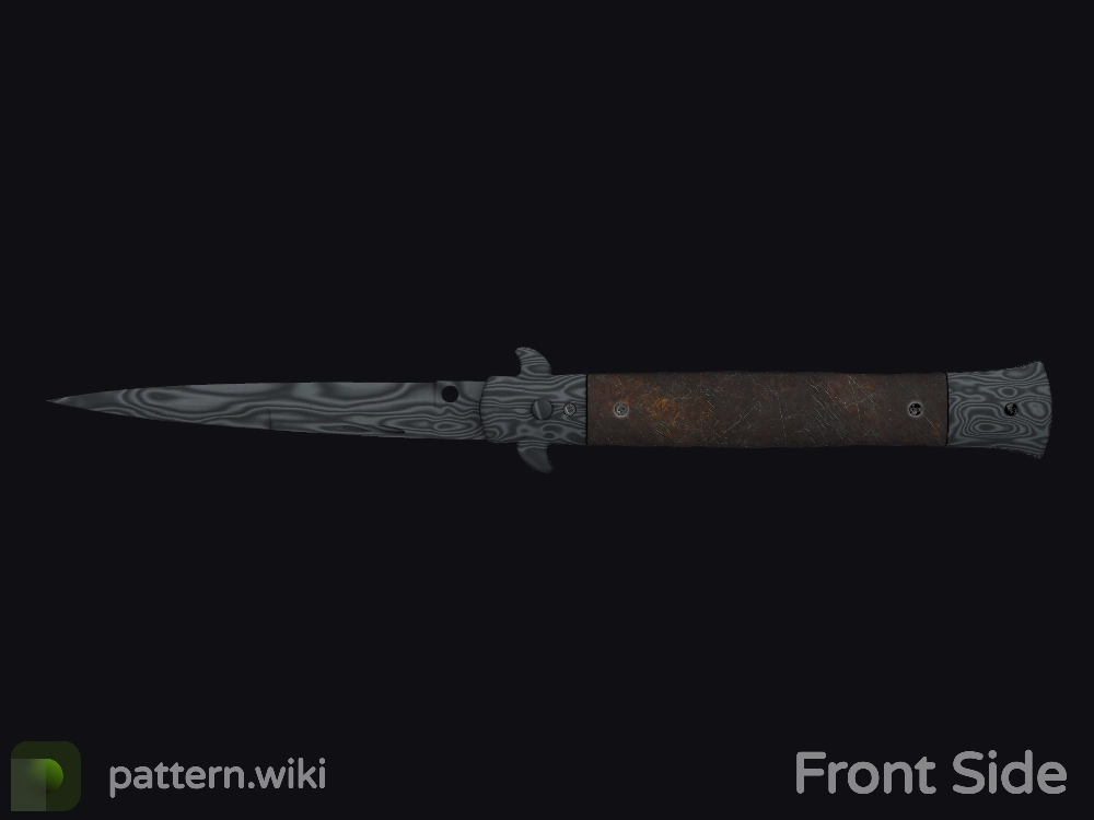 Stiletto Knife Damascus Steel seed 97