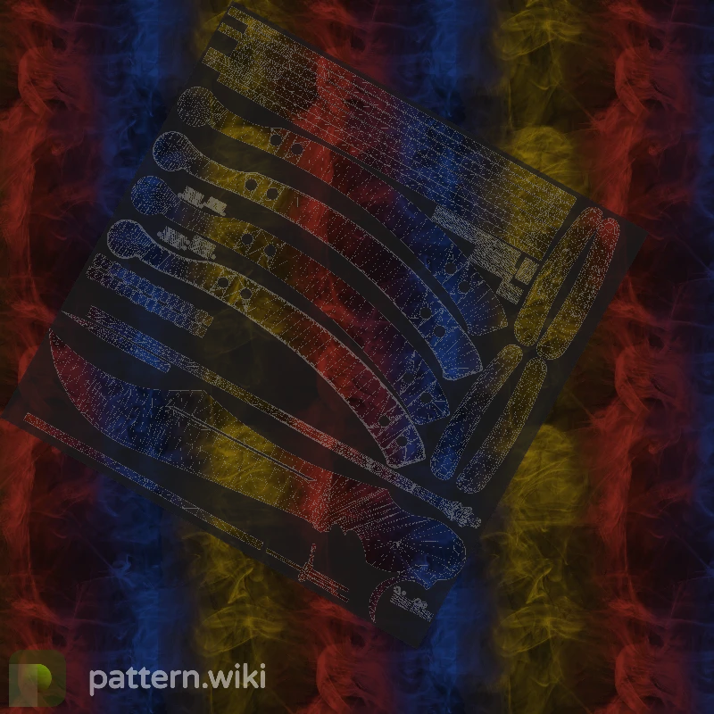 Butterfly Knife Marble Fade seed 497 pattern template