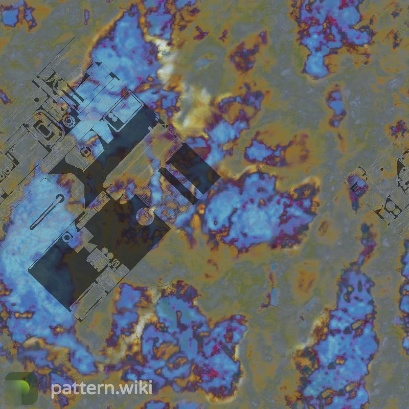 MAC-10 Case Hardened seed 381 pattern template