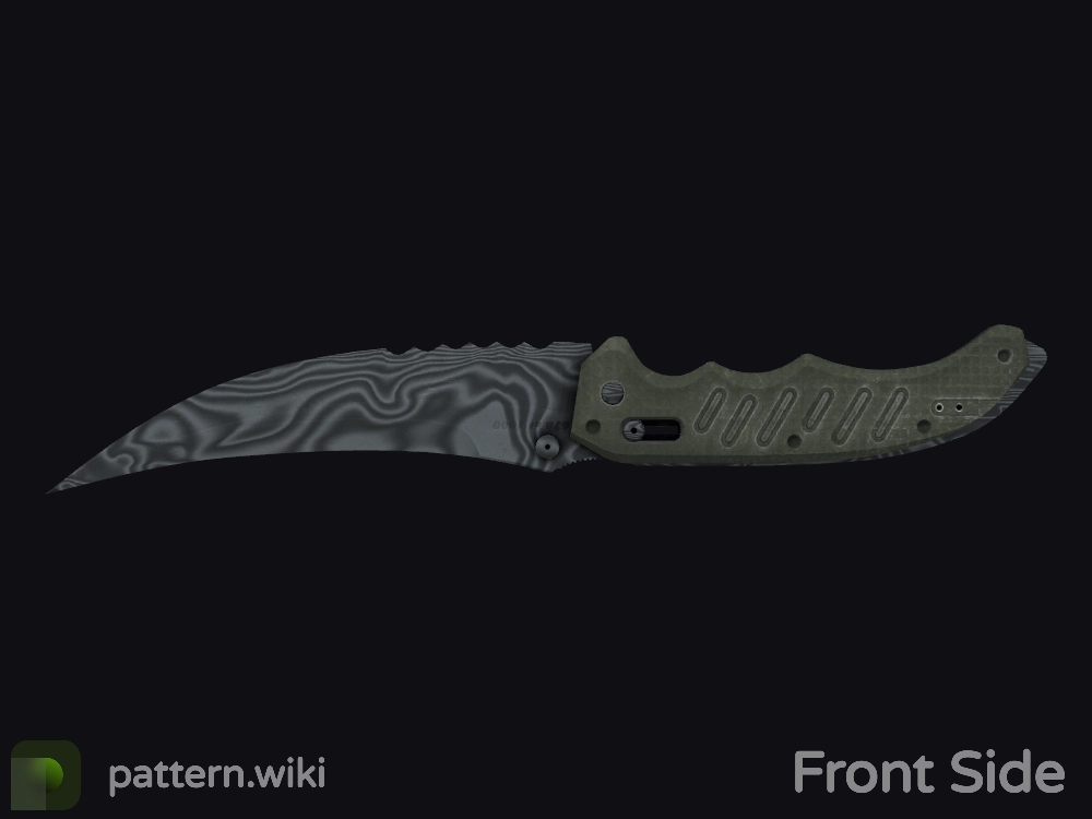 Flip Knife Damascus Steel seed 206