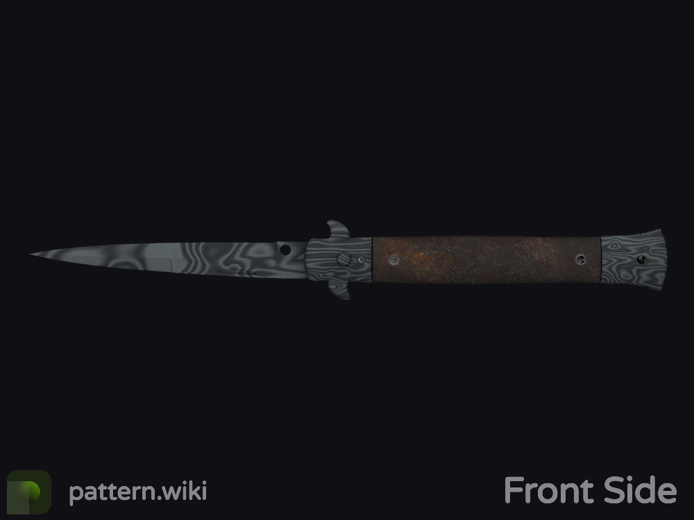 Stiletto Knife Damascus Steel seed 794