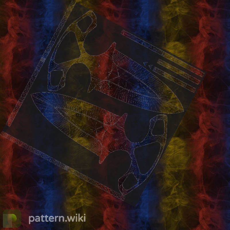 Shadow Daggers Marble Fade seed 883 pattern template