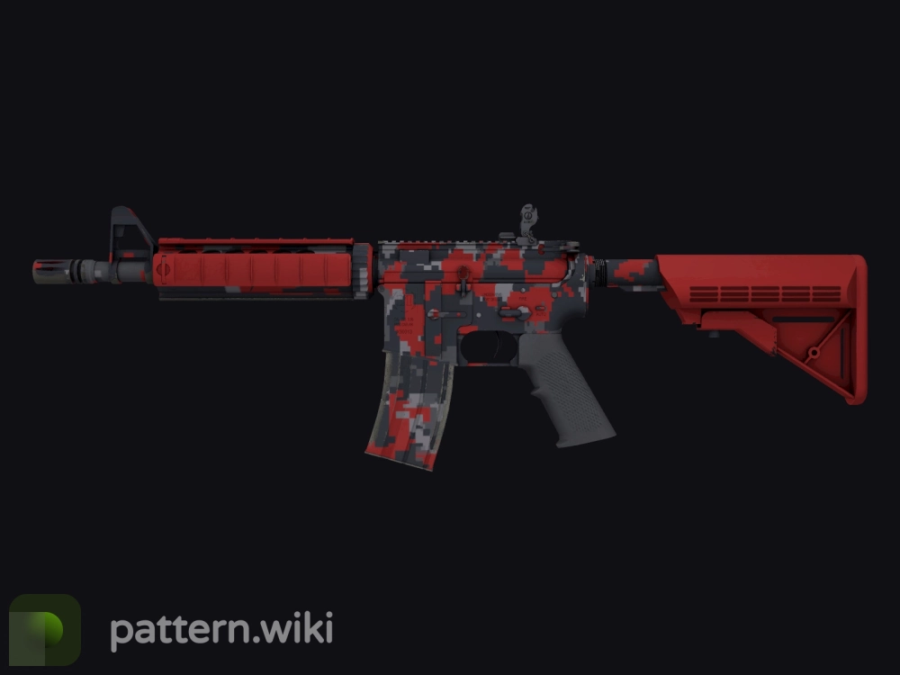 M4A4 Red DDPAT seed 661