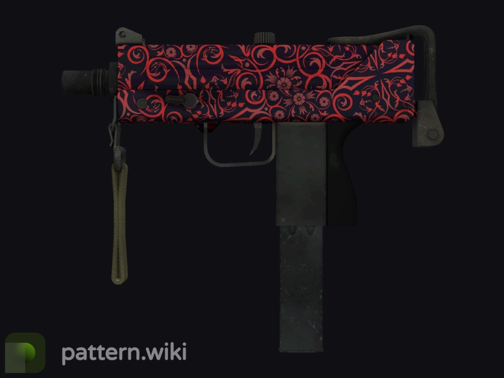 MAC-10 Red Filigree seed 159