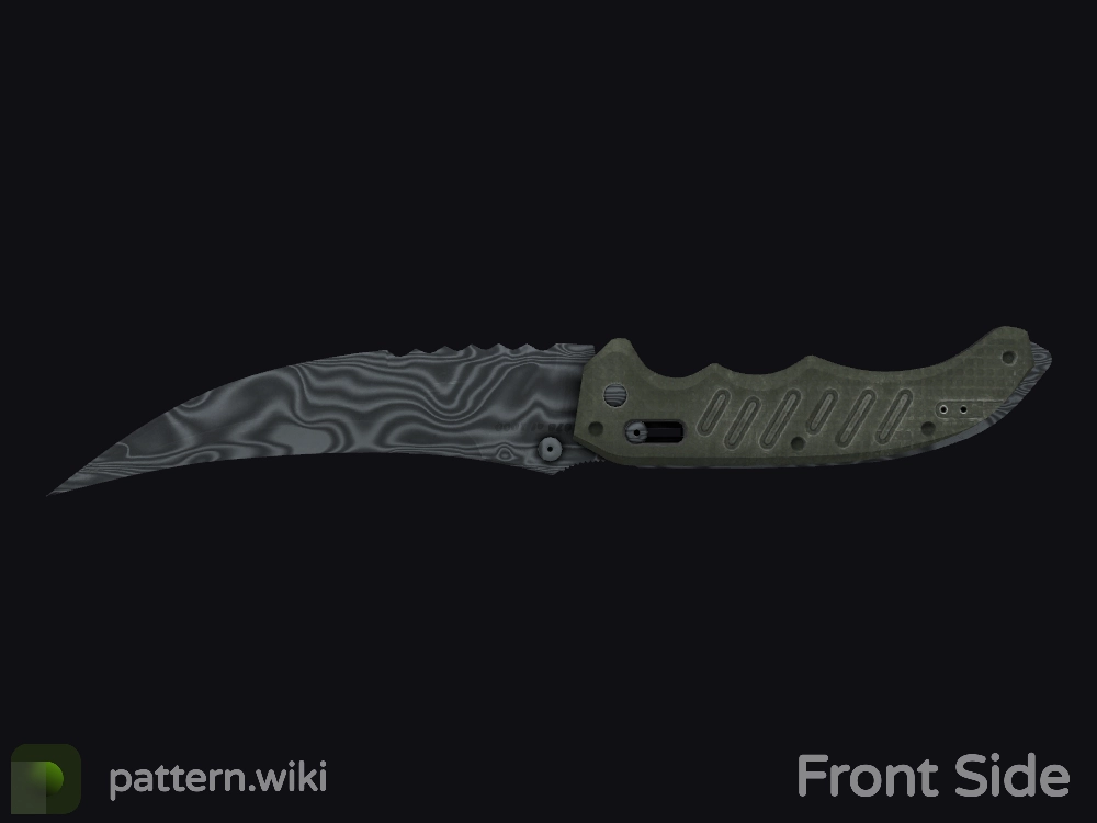 Flip Knife Damascus Steel seed 478