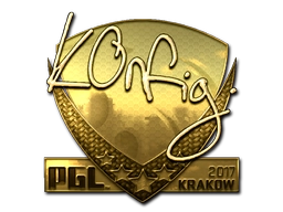 Sticker k0nfig (Gold) | Krakow 2017 preview