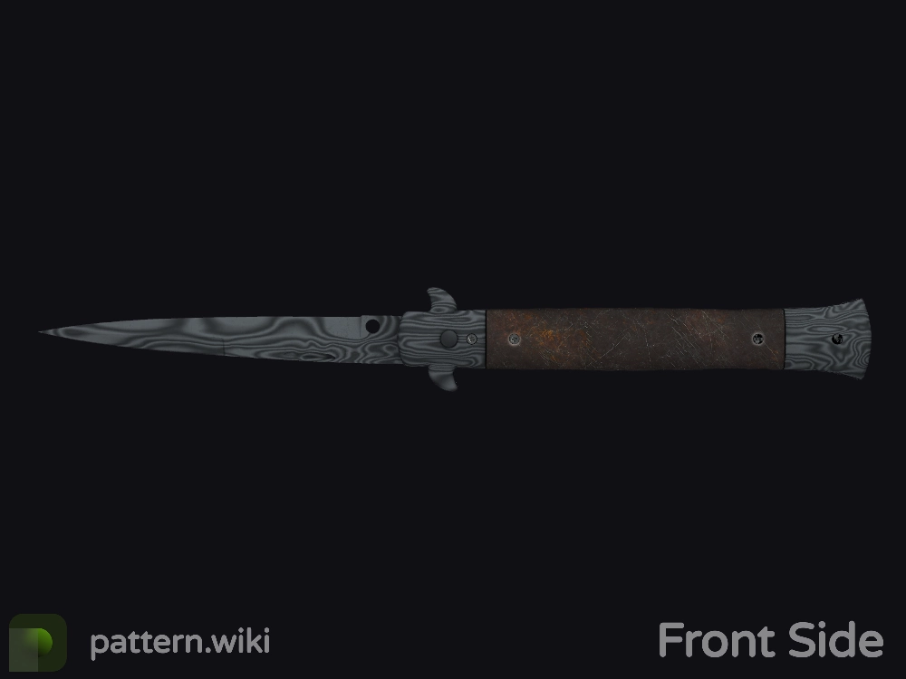 Stiletto Knife Damascus Steel seed 398