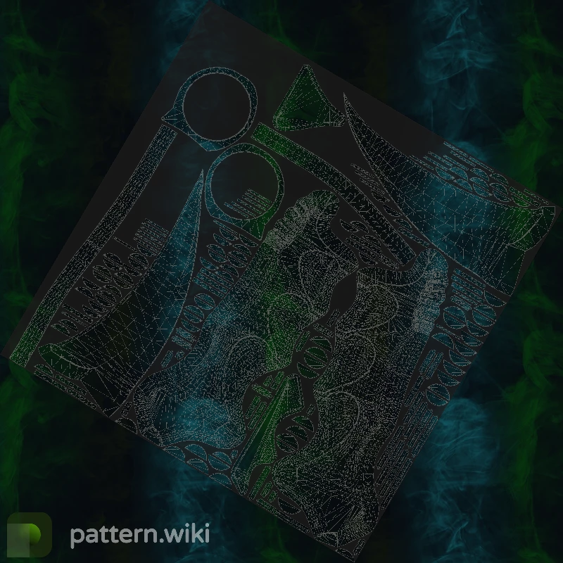 Karambit Gamma Doppler seed 495 pattern template