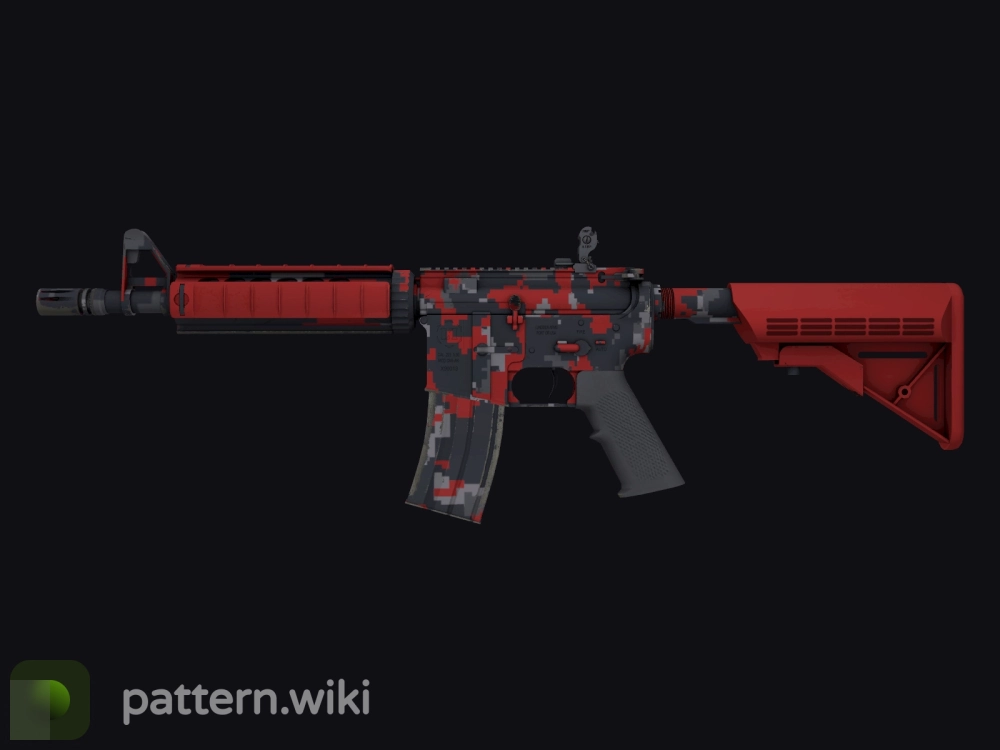 M4A4 Red DDPAT seed 886