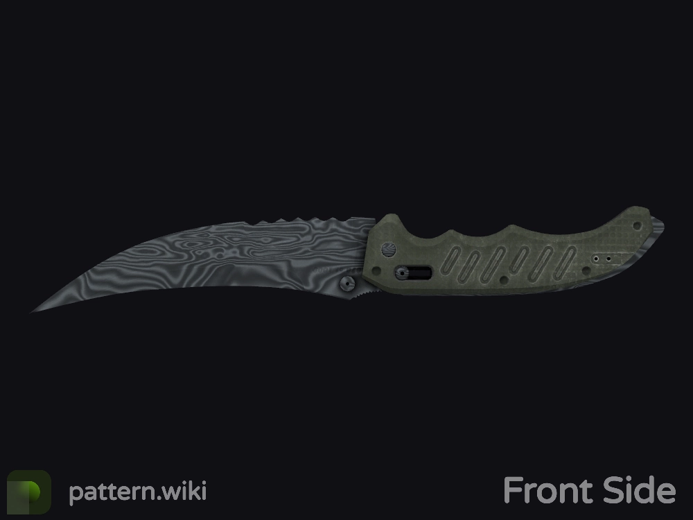 Flip Knife Damascus Steel seed 327