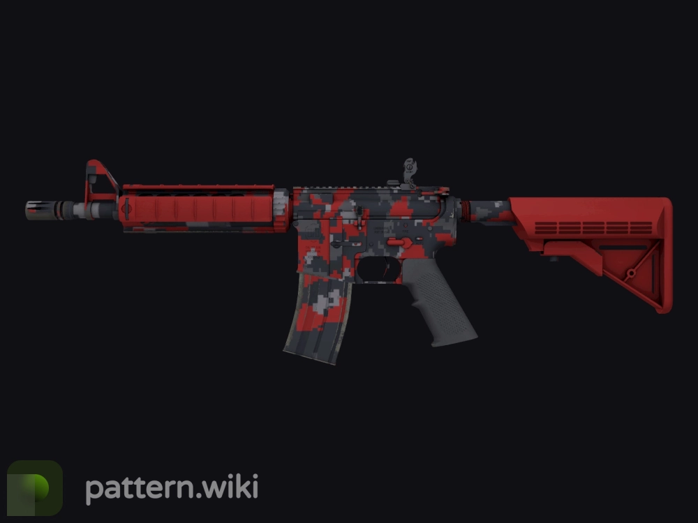 M4A4 Red DDPAT seed 334