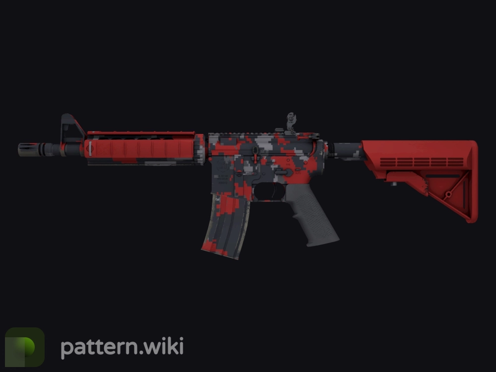 M4A4 Red DDPAT seed 665