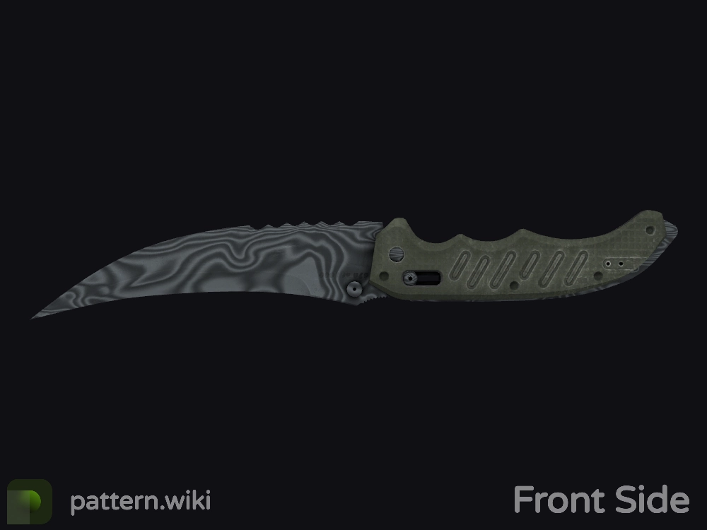 Flip Knife Damascus Steel seed 305