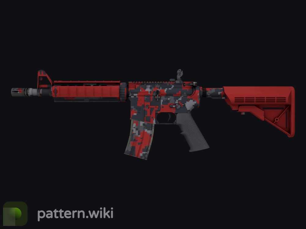 M4A4 Red DDPAT seed 828