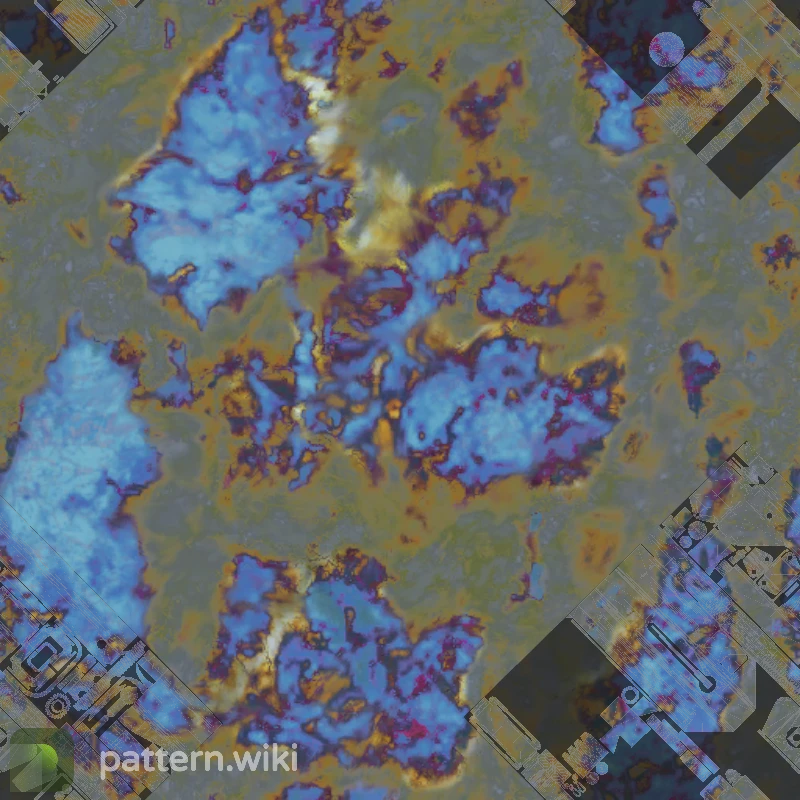 MAC-10 Case Hardened seed 889 pattern template