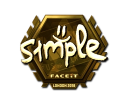 Sticker s1mple (Gold) | London 2018 preview