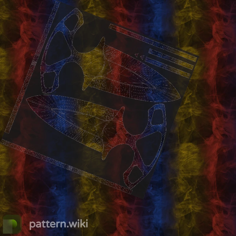 Shadow Daggers Marble Fade seed 8 pattern template