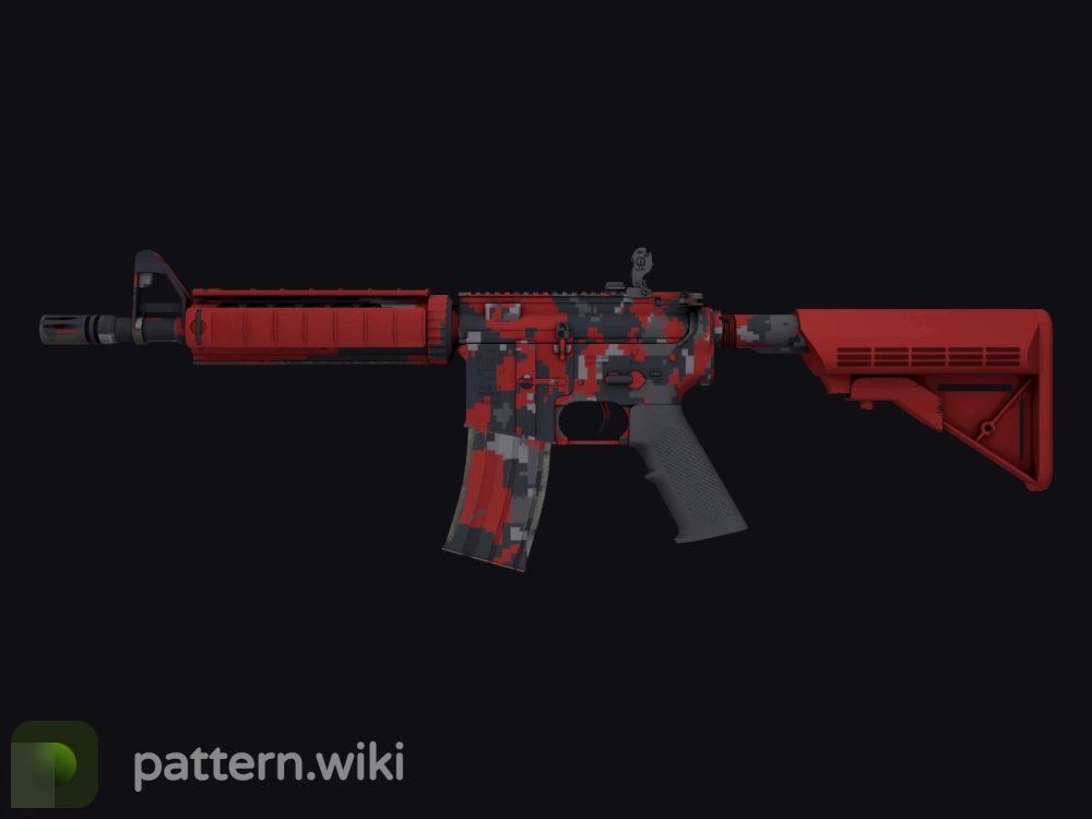 M4A4 Red DDPAT seed 40