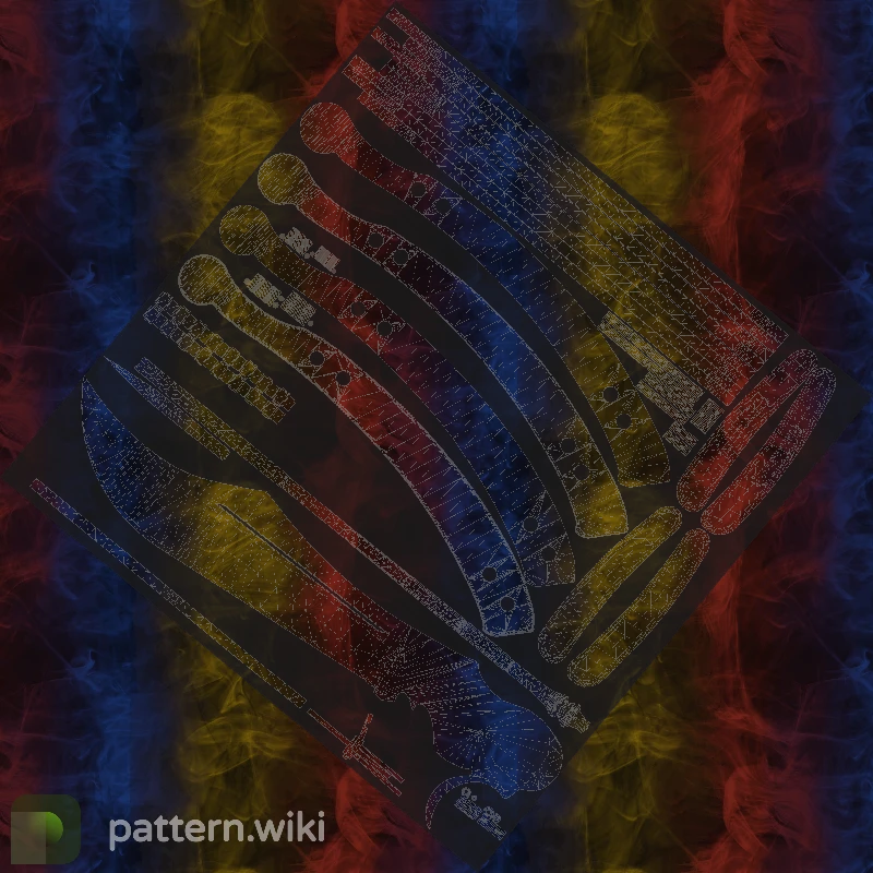 Butterfly Knife Marble Fade seed 714 pattern template