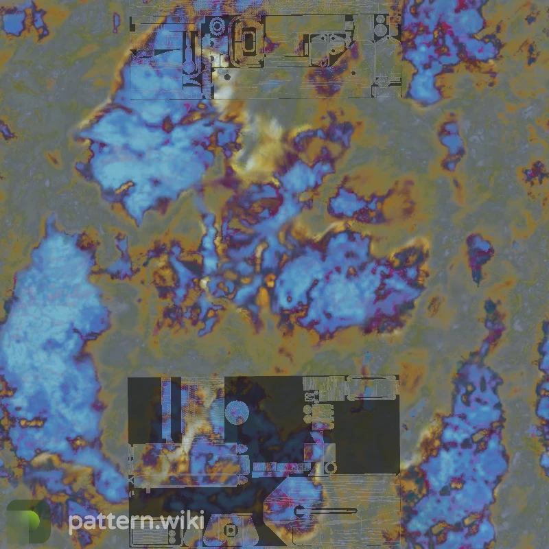 MAC-10 Case Hardened seed 54 pattern template