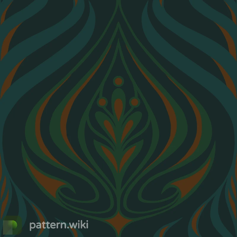 MP7 Teal Blossom seed 0 pattern template