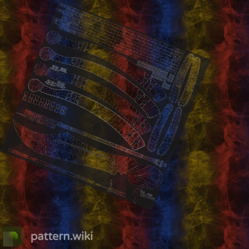 Butterfly Knife Marble Fade seed 188 pattern template