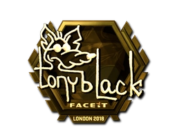 Sticker tonyblack (Gold) | London 2018 preview