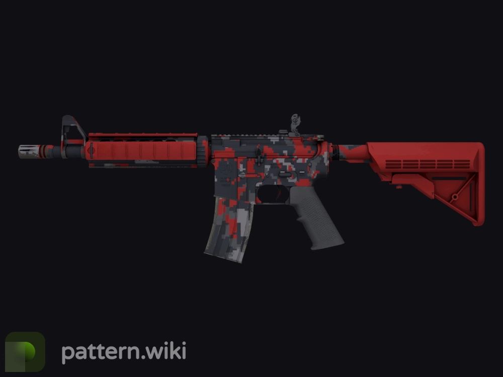 M4A4 Red DDPAT seed 417