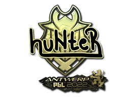 Sticker huNter (Gold) | Antwerp 2022 preview