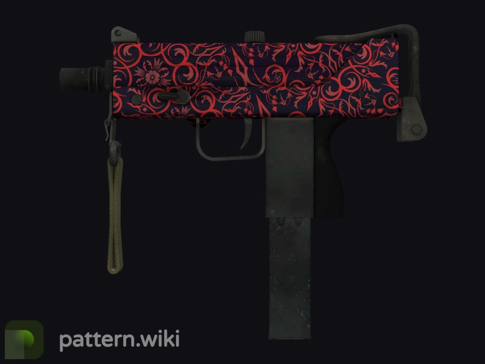 MAC-10 Red Filigree seed 484