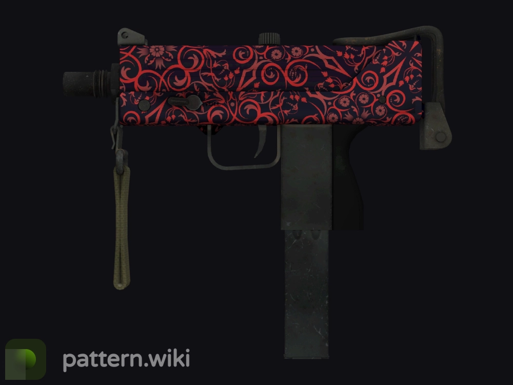 MAC-10 Red Filigree seed 498